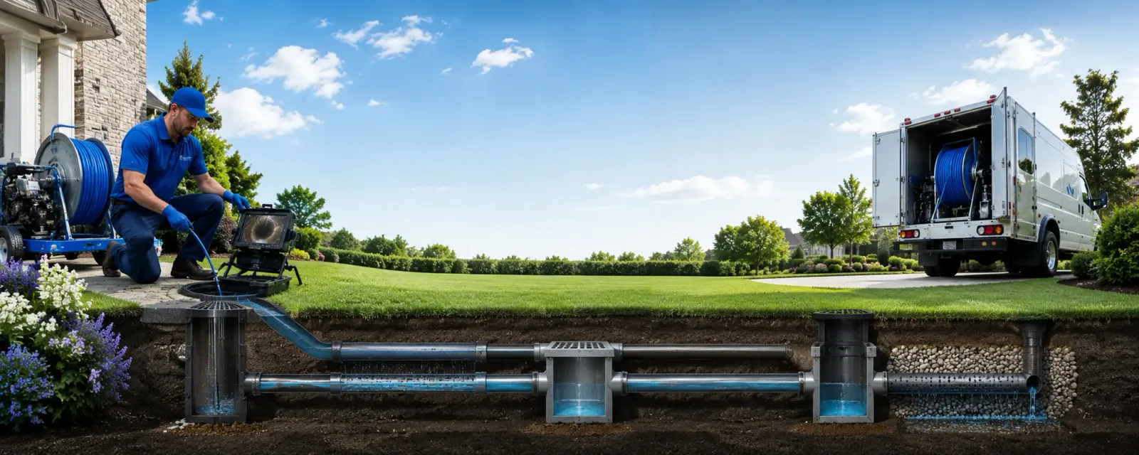 Outdoor drain cleaning information for White Heath, IL